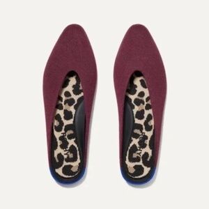 Rothy's Black Cherry Almond Toe Demi Mule Shoes